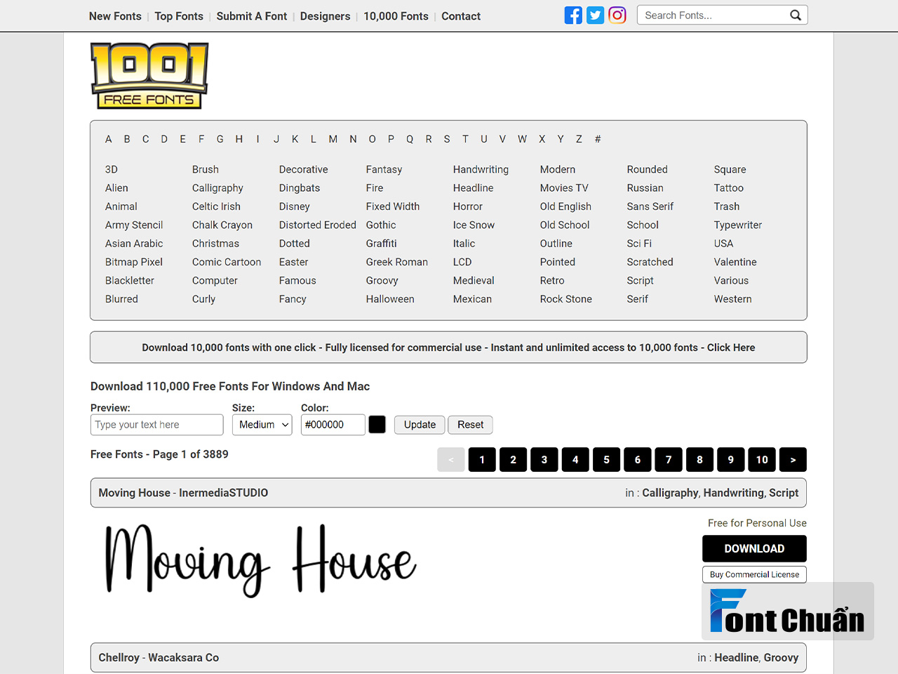 1001 Free Fonts