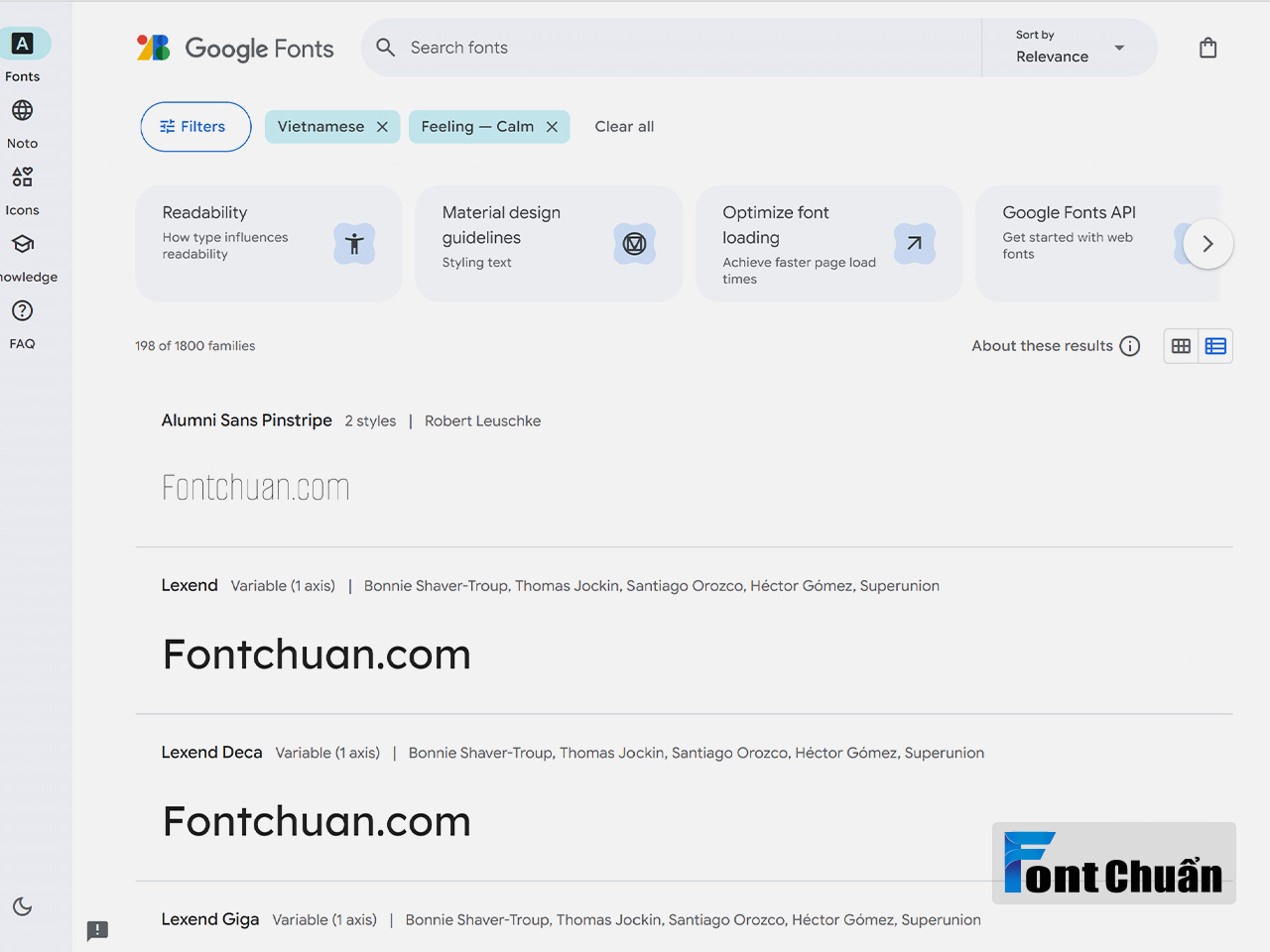 Giới Thiệu Font Chuẩn Font Chuẩn là nền tảng chia sẻ font chữ và tài nguyên đồ họa miễn phí, được xây dựng dựa trên tinh thần cộng đồng phi lợi nhuận. Ra đời năm 2024 dưới sự dẫn dắt của Đặng Hà Designer, Font Chuẩn hướng tới việc cung cấp nguồn font đa dạng và chất lượng, đặc biệt là các font đã được Việt hóa hoàn chỉnh, đáp ứng đầy đủ các ký tự tiếng Việt. Đây là nơi lý tưởng dành cho các nhà thiết kế, những người đam mê typography và sáng tạo nội dung, giúp họ dễ dàng khám phá và tải về các tài nguyên cần thiết cho các dự án sáng tạo từ in ấn đến thiết kế số. Ưu Điểm Của Font Chuẩn Nguồn Tài Nguyên Đa Dạng: Font Chuẩn cung cấp một kho tàng phong phú các font và tài nguyên đồ họa, được sắp xếp có hệ thống và cập nhật thường xuyên. Hỗ Trợ Tiếng Việt Tối Ưu: Các font trên Font Chuẩn được Việt hóa đầy đủ, đảm bảo hiển thị chính xác các ký tự và dấu tiếng Việt, phù hợp cho các dự án trong nước. Minh Bạch Bản Quyền: Mỗi tài nguyên đi kèm thông tin rõ ràng về giấy phép sử dụng, giúp người dùng yên tâm áp dụng cho mục đích cá nhân hay thương mại. Cộng Đồng Sáng Tạo: Font Chuẩn không chỉ là kho tài nguyên mà còn là không gian kết nối, trao đổi và đóng góp ý kiến giữa các thành viên, thúc đẩy sự phát triển của ngành thiết kế tại Việt Nam.