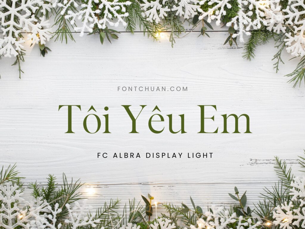 Font FC Albra Display Light Việt Hóa