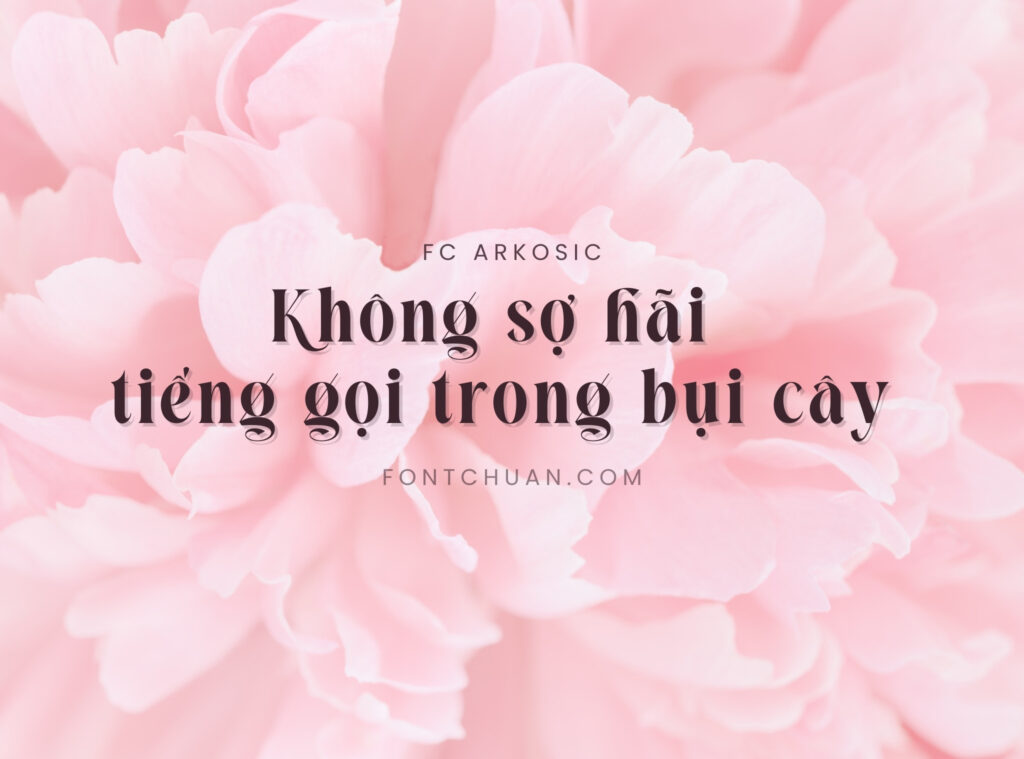 Font FC Arkosic Việt Hóa