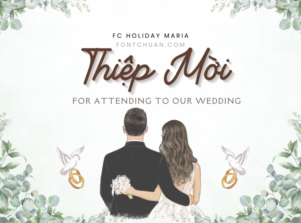 Ứng dụng làm thiệp mời Font FC Holiday Maria Regular Việt Hóa