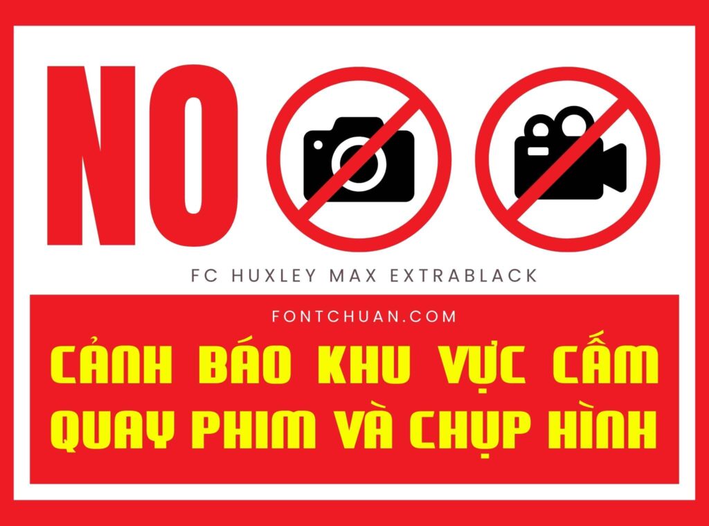 Font FC Huxley Max Extrablack Việt Hóa ứng dụng làm bảng hiệu quảng cáo