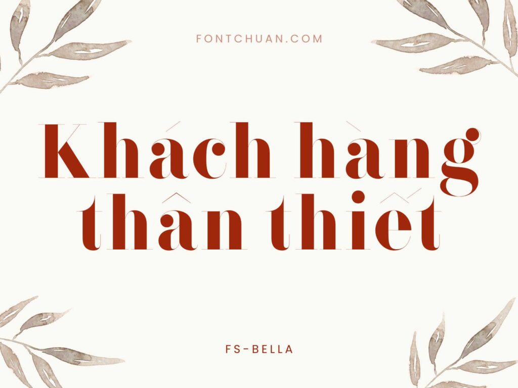 Font FS Bella Việt Hóa