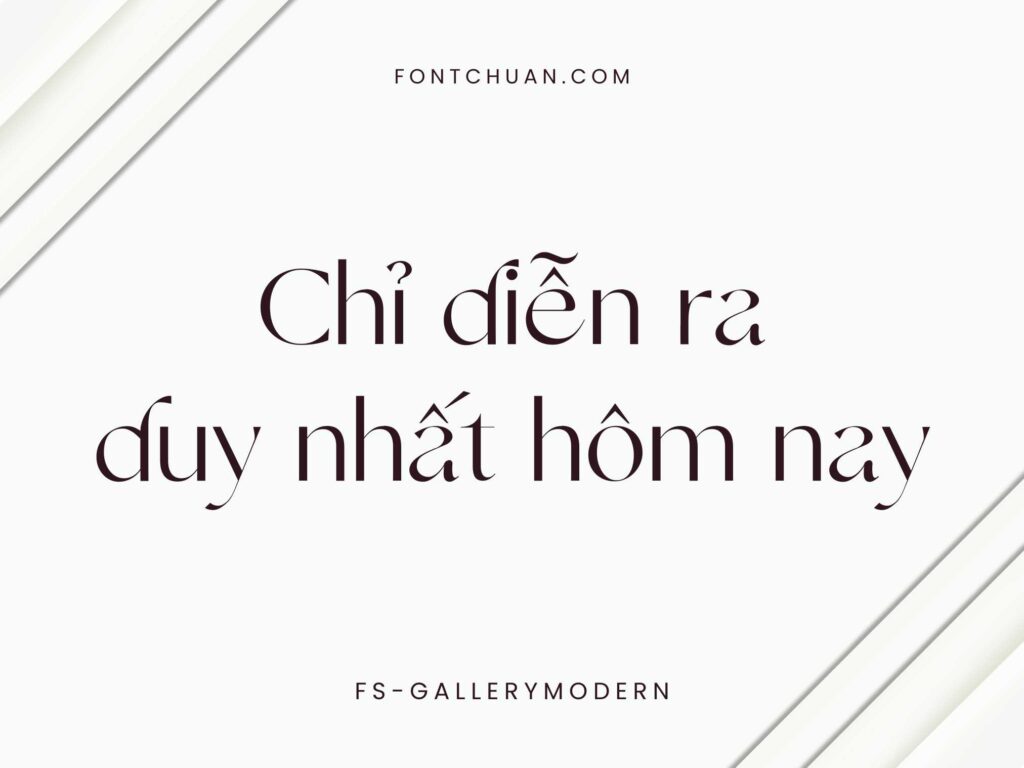 Font FS Gallery Modern Việt Hóa