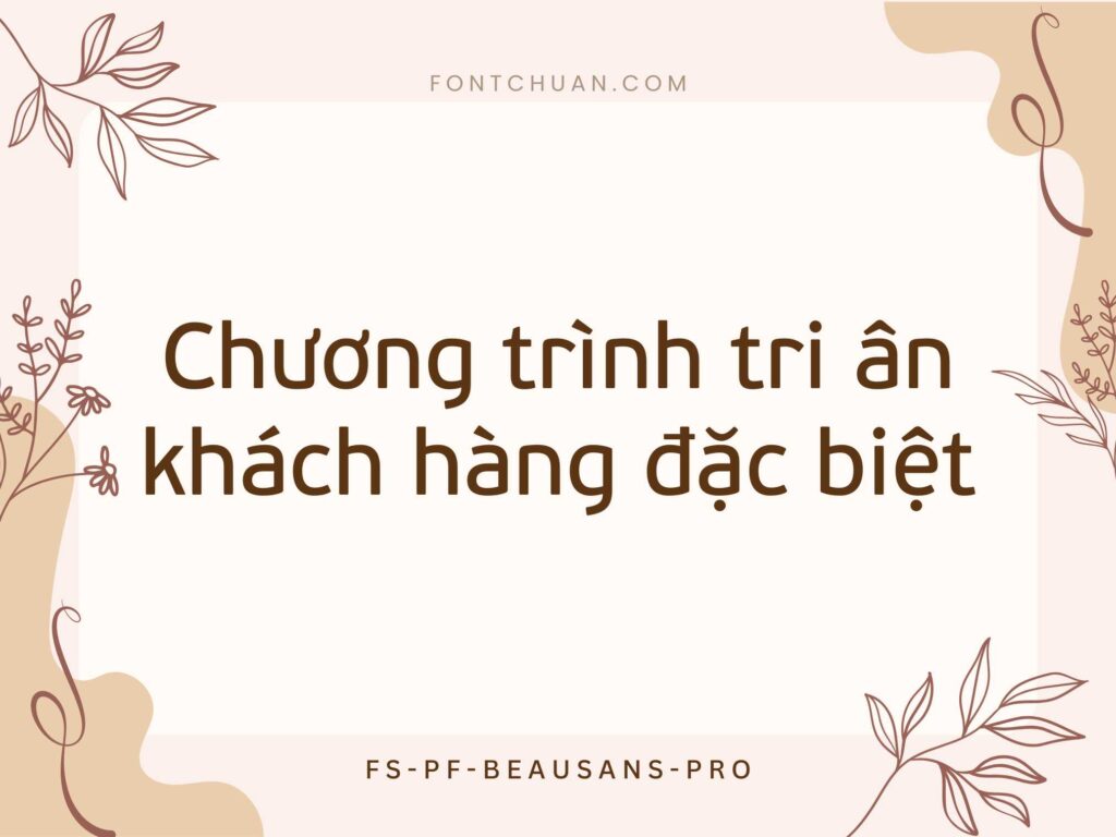 Font FS Pf Beausans Pro Việt Hóa