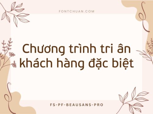 Font FS Pf Beausans Pro Việt Hóa