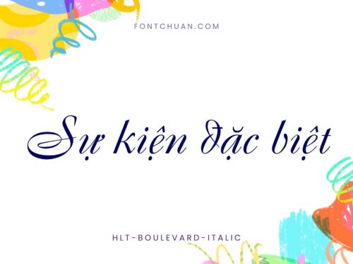 Font HLT Boulevard Italic Việt Hóa