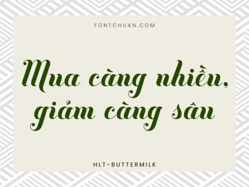 Font HLT Buttermilk Việt Hóa