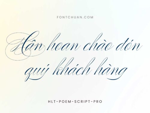 Font HLT Poem Script Pro Việt Hóa