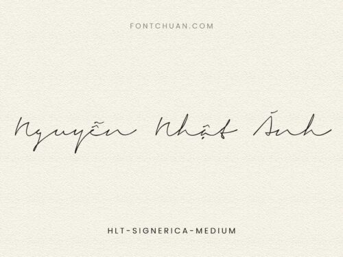 Font HLT Signerica Medium Việt Hóa