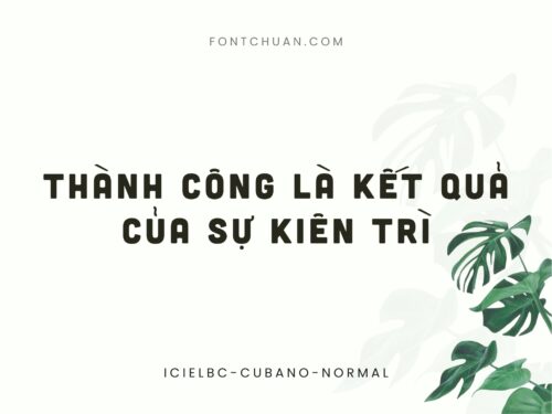 Font iCiel Bc Cubano Normal Việt Hóa