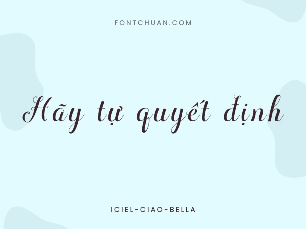 Font iCiel Ciao Bella Việt Hóa