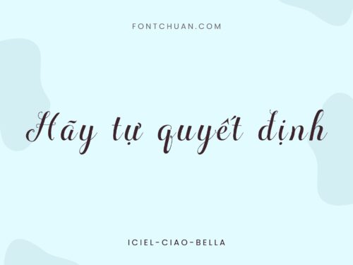 Font iCiel Ciao Bella Việt Hóa