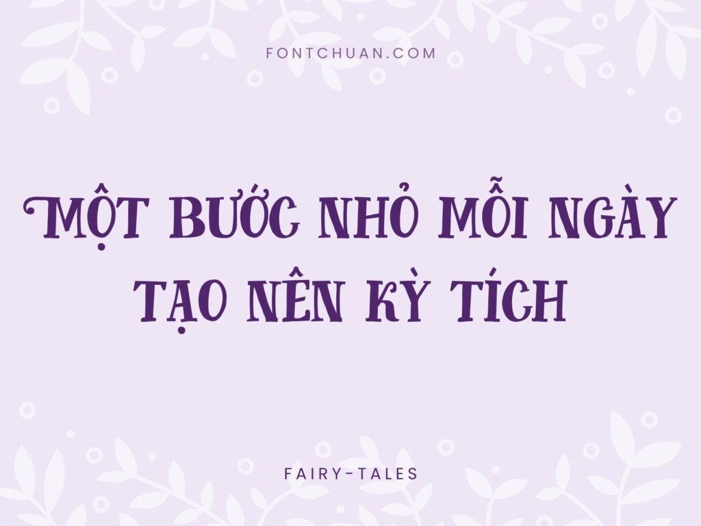 Font iCiel Fairy Tales Việt Hóa