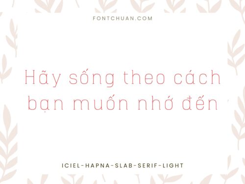 Font iCiel Hapna Slab Việt Hóa