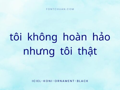 Font iCiel Koni Việt Hóa