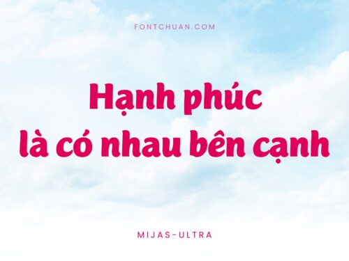 Font iCiel Mijas – Ultra Việt Hóa