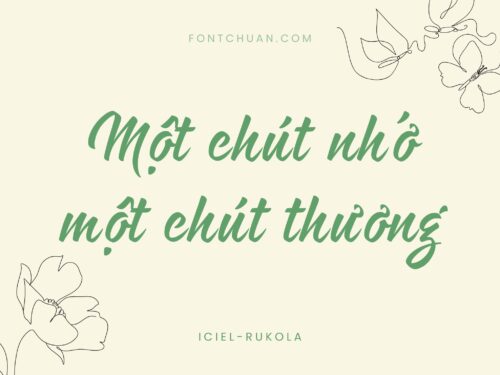 Font iCiel Rukola Việt Hóa