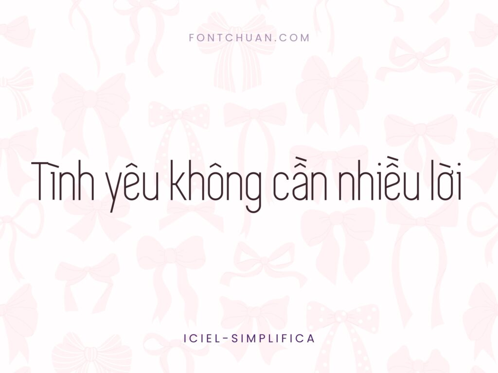 Font iCiel Simplifica Việt Hóa