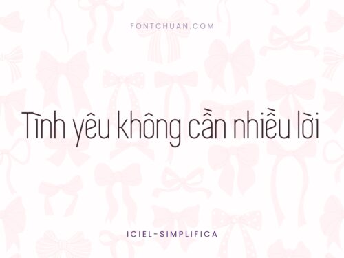 Font iCiel Simplifica Việt Hóa