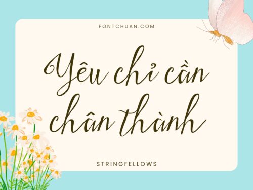 Font iCiel Stringfellows Việt Hóa