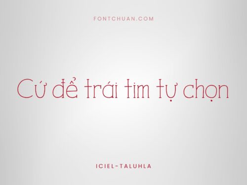Font iCiel Taluhla Việt Hóa