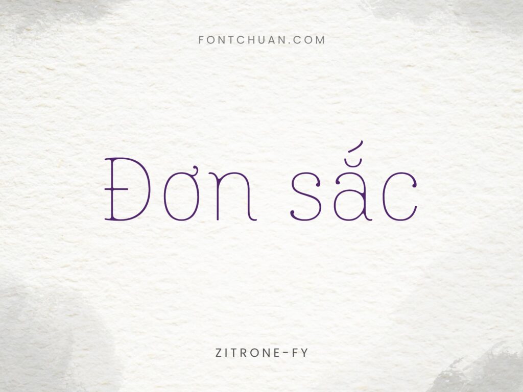 Font iCiel Zitrone Fy Việt Hóa