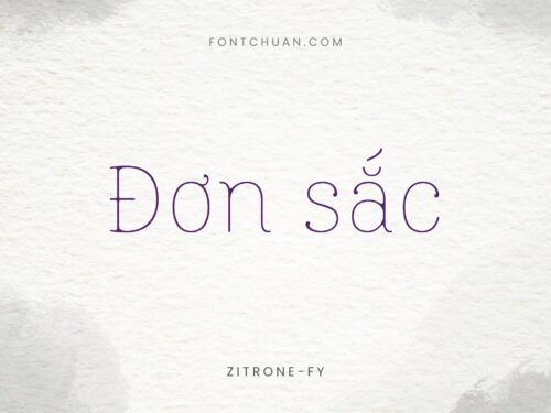 Font iCiel Zitrone Fy Việt Hóa