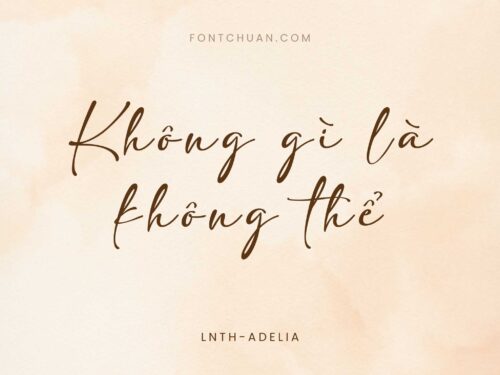 Font LNTH Adelia Việt Hóa