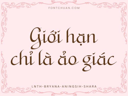 Font LNTH Bryana Aningsih Shara Việt Hóa