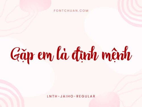 Font LNTH Jaiho Script Việt Hóa