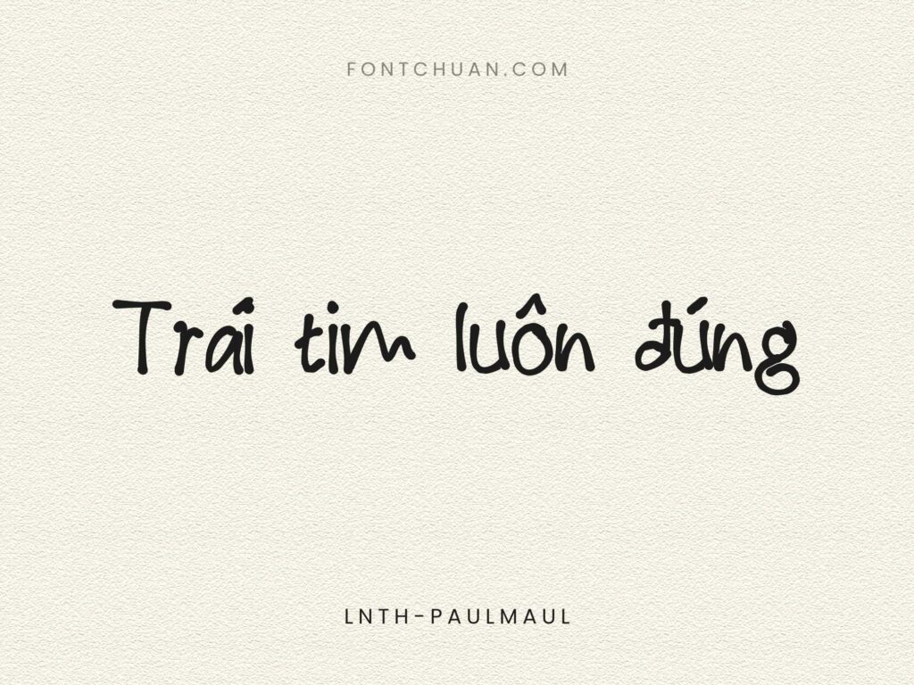 Font LNTH Paulmaul Việt Hóa