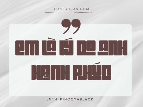 Font LNTH Pincoya Black Việt Hóa