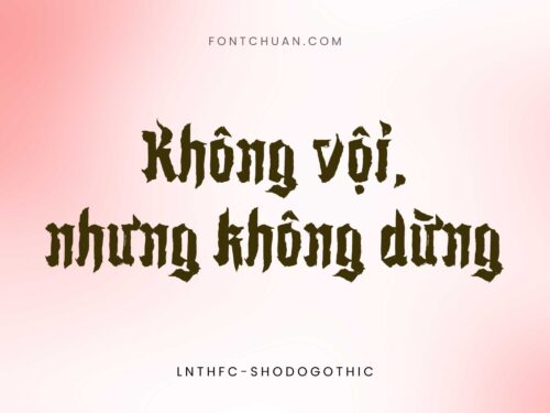 Font LNTH Shodo Gothic Việt Hóa
