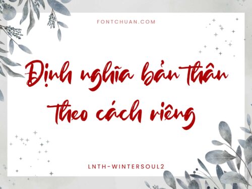 Font LNTH Wintersoul Việt Hóa