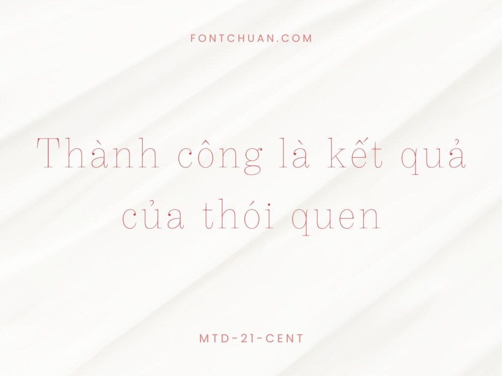 Font MTD 21 Cent Việt Hóa