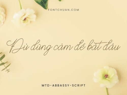 Font MTD Abbassy Script Việt Hóa