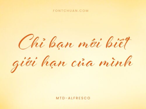 Font MTD Aifresco Việt Hóa