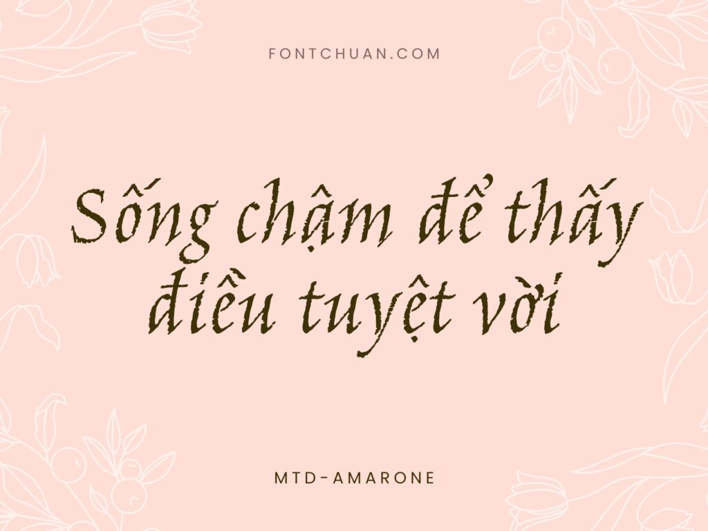 Font MTD Amarone Việt Hóa