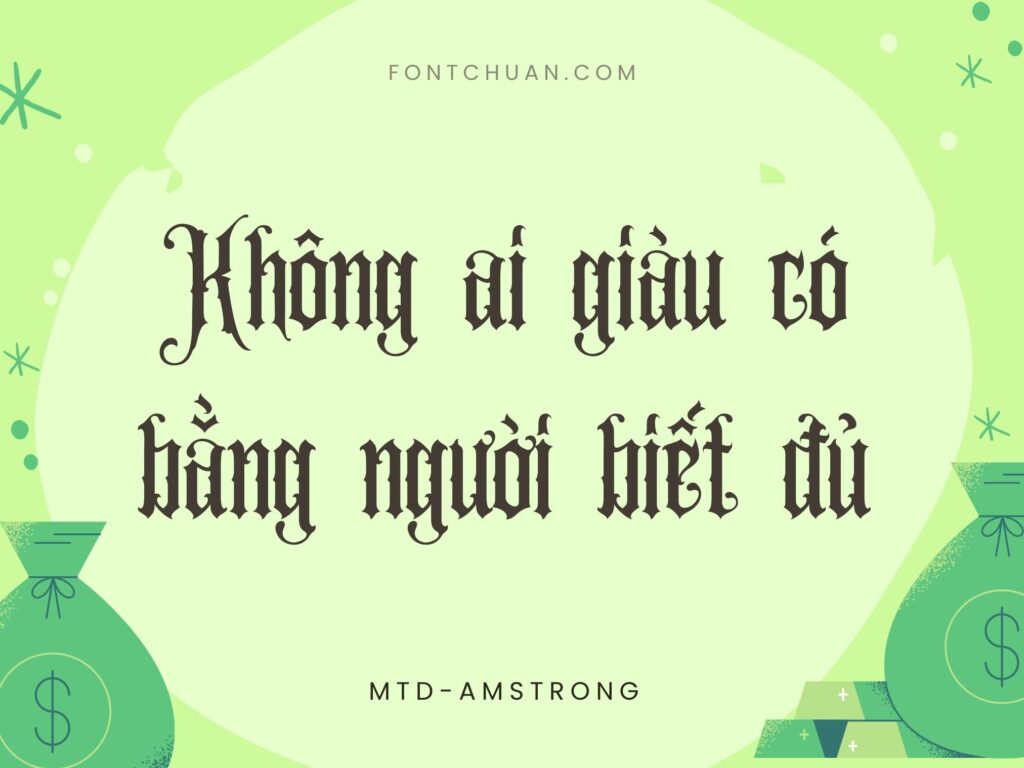 Font MTD Amstrong Việt Hóa