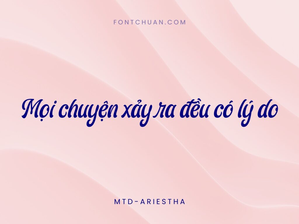 Font MTD Ariestha Việt Hóa