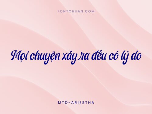 Font MTD Ariestha Việt Hóa