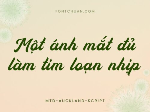 Font MTD Auckland Script Việt Hóa