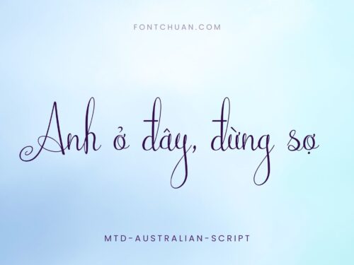 Font MTD Australian Script Việt Hóa