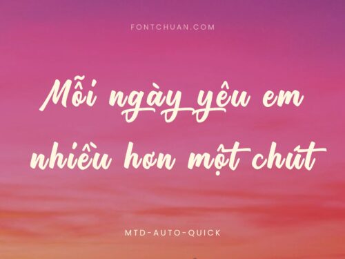Font MTD Auto Quick Việt Hóa