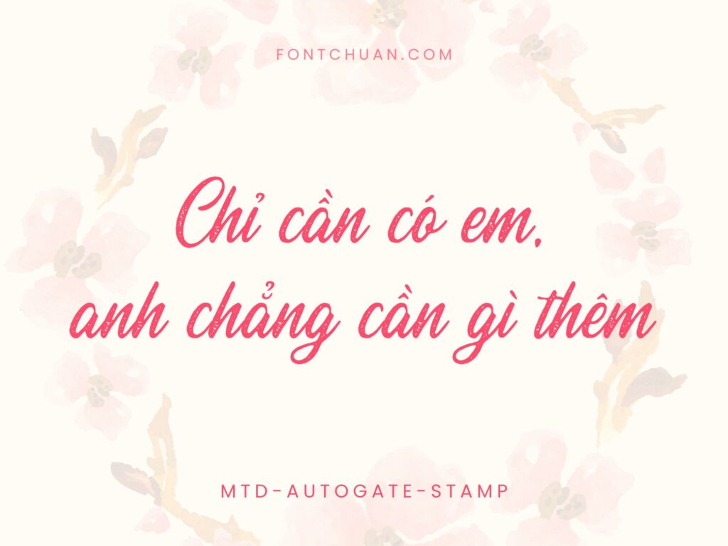 Font MTD Autogate Stamp Việt Hóa