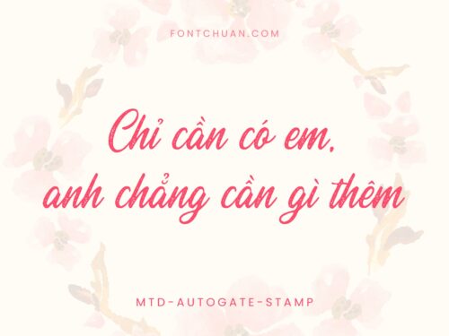 Font MTD Autogate Stamp Việt Hóa