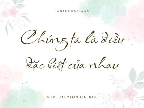 Font MTD Babylonica Rob Việt Hóa