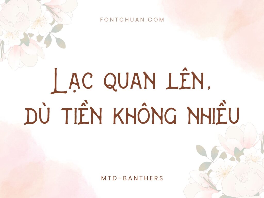 Font MTD Banthers Việt Hóa