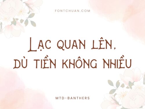Font MTD Banthers Việt Hóa